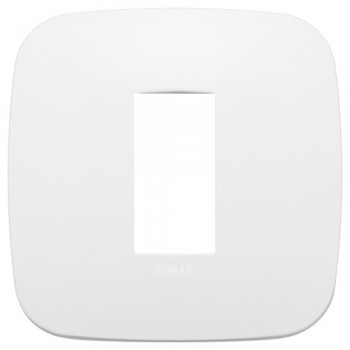 19671.B26 Рамка Arke Round Полярный матовый  (с белой диафрагмой) 1 модуль Vimar фото