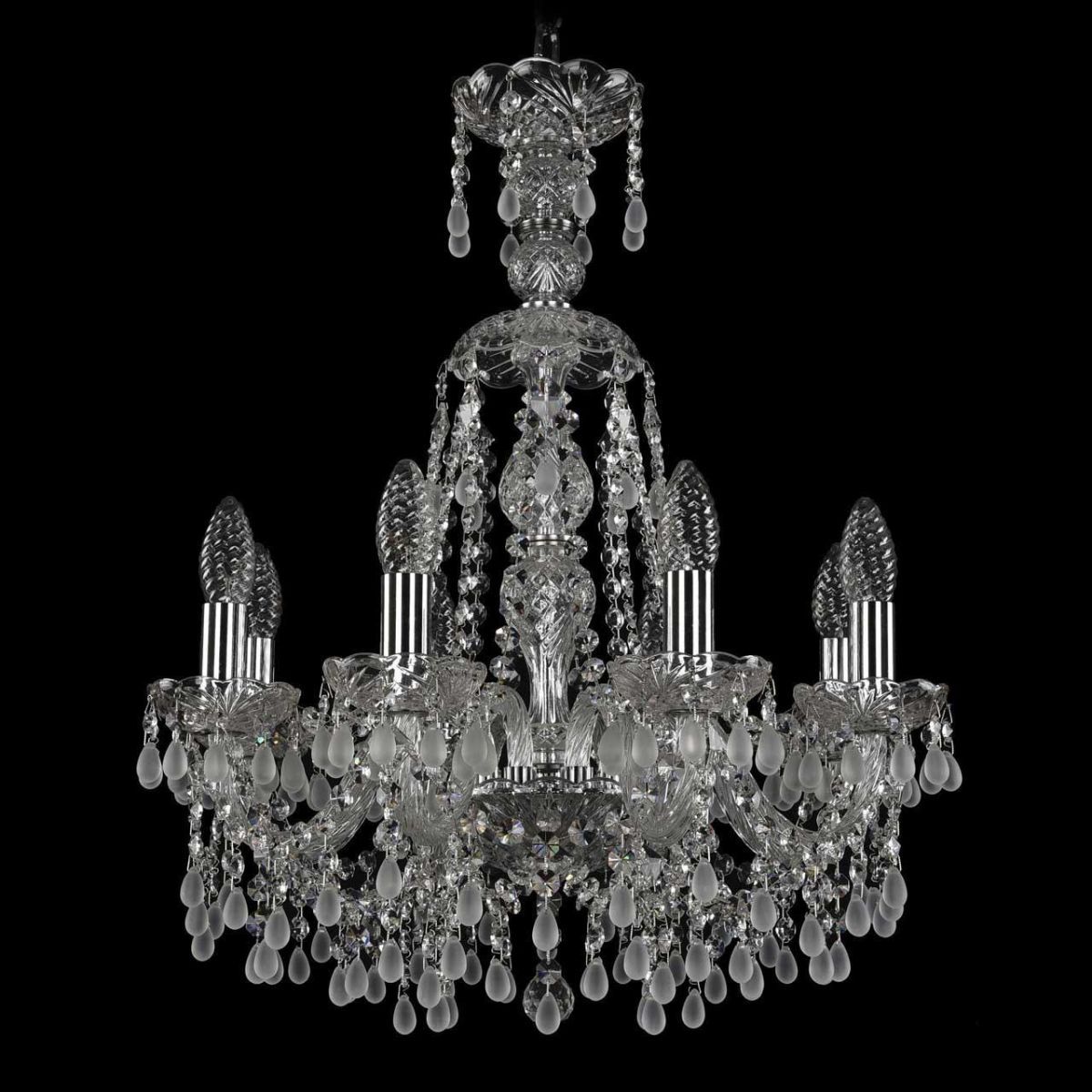 

Подвесная люстра Bohemia Ivele 1410/8/160/XL-60/Ni/V0300, Белый, 1410 Nickel 1410/8/160/XL-60/Ni/V0300