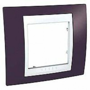 MGU6.002.872 Рамка Unica Хамелеон Гранат / Белый 1-постовая Schneider Electric фото