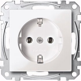 

MTN2301-0319 Механизм розетки с заземлением без шторок , белый Merten, M-Smart MTN2301-0319