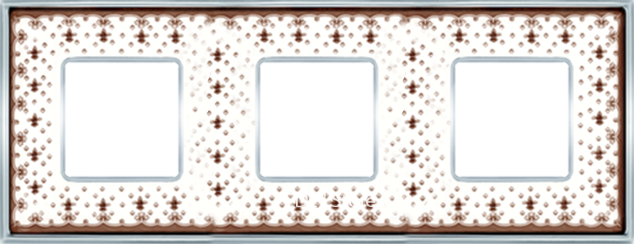 

FD01343MACB Рамка Vintage Porcelain Brown LYS / Хром 3-постовая Fede, Vintage Porcelain FD01343MACB