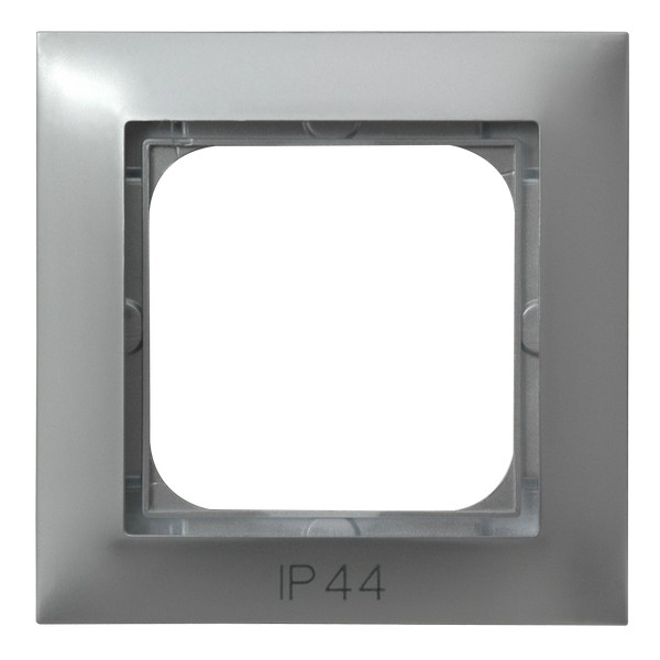 

RH-1Y/18 Рамка Ospel Impresja Серебро 1-постовая для выключателя IP-44, RH-1Y/18