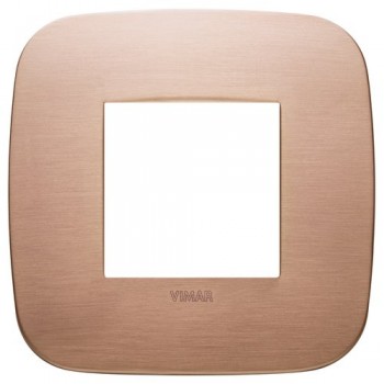 19672.11 Рамка Arke Round Обработанная щеткой медь 2 модуль Vimar фото