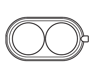 30822002 Рамка Garby накладная, 2-х местная, буковая, с выходом для труб, - натуральное дерево Fontini фото