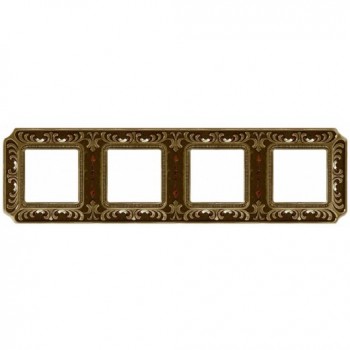 FD01354PBCL Рамка Siena Bright Patina 4-постовая Fede фото