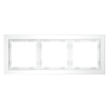 Рамка на 3 поста, белый,матовый,стекло Voltum S70 VLS110302 фото
