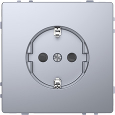 

MTN2300-6036 D-life розетка 16а с з/к и шторками, нерж. сталь Merten, D-Life MTN2300-6036