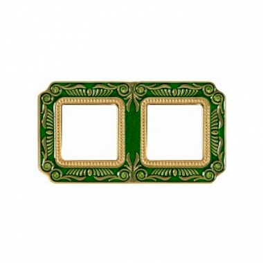 

FD01362VEEN Рамка Smalto Italiano Firenze Emerald green 2-постовая Fede, Smalto Italiano Firenze FD01362VEEN