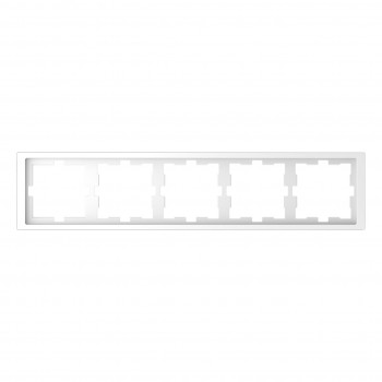 MTN4050-6535 Рамка D-Life Белый лотос 5-постовая Merten фото