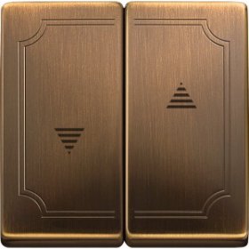 

MTN411543 Клавиша х2 для жалюзи, античная латунь Merten, Artec MTN411543