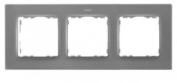 Рамка на 3 поста серый матовый  Simon 82 Concept 8200637-092 фото