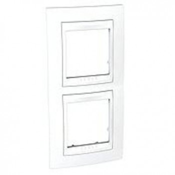 MGU6.004V.18 Рамка Unica Хамелеон белый 2-постовая вертикальная Schneider Electric фото