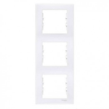 Рамка 3-постовая вертикальная, белый Schneider Sedna Electric SDN5801321 фото