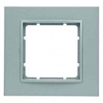 10116424 Рамка B.7 Алюминий 1-постовая Berker фото