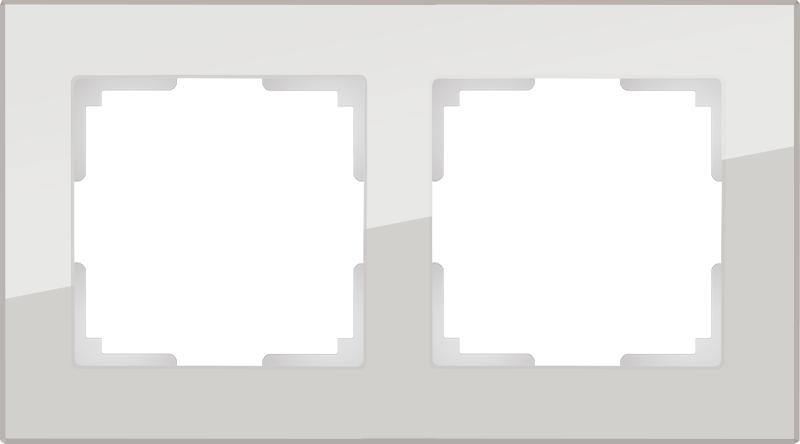 

WL01-Frame-02 Рамка на 2 поста (дымчатый,стекло) Favorit Werkel a030786, Favorit WL01-Frame-02 a030786
