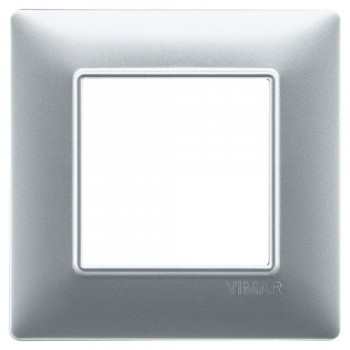 14642.20 Рамка Plana Серебро матовое 2 модуля Vimar фото