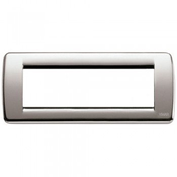 16756.34 Рамка Idea Rondo Никель 6 модулей Vimar фото