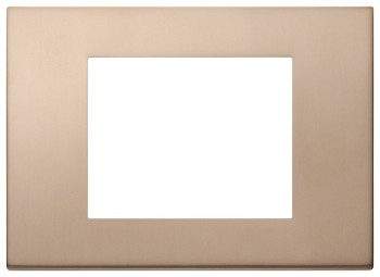 Рамка 3 модуля бронза брашированная, металл Linea Vimar 30653.71 фото