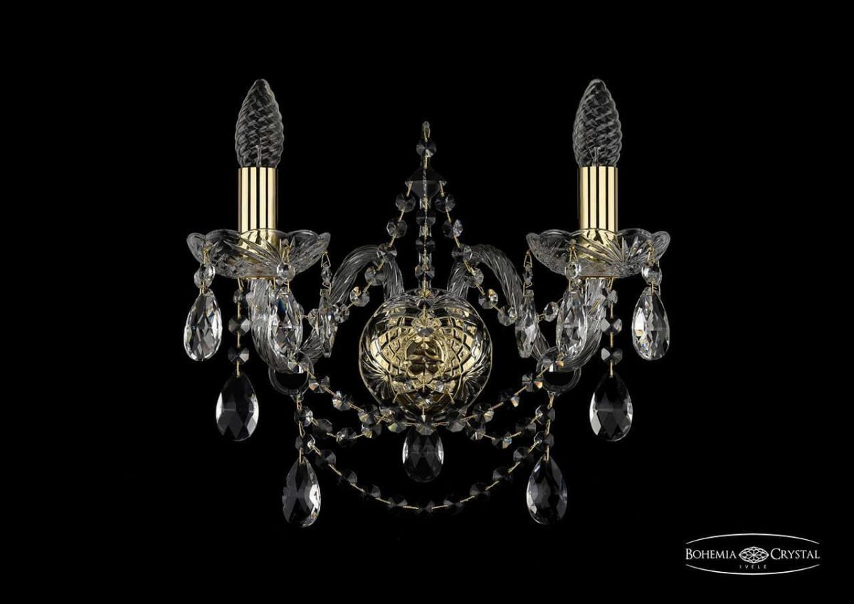 

Бра Bohemia Ivele 1411B/2/160/G, Золотой, 1411 1411B/2/160/G