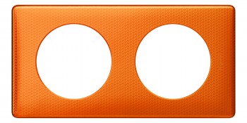 068762 Рамка Celiane Металлик Оранжевый пунктум 2-постовая Legrand фото