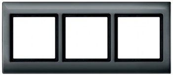 MTN400314 Рамка Aquadesign Антрацит 3-постовая Merten фото