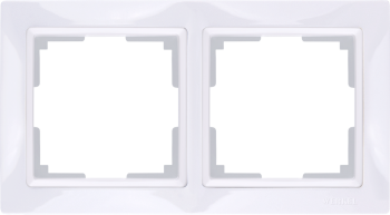 W0022001 Рамка на 2 поста (белый, basic) Snabb basic Werkel a051305 фото