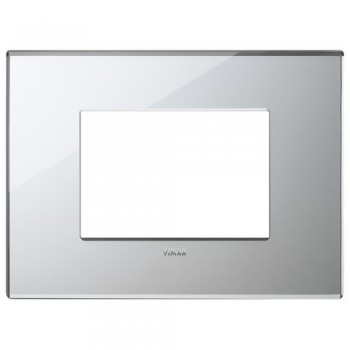 22653.75 Рамка Eikon EXE Серебро ледяное 3-модульная Vimar фото