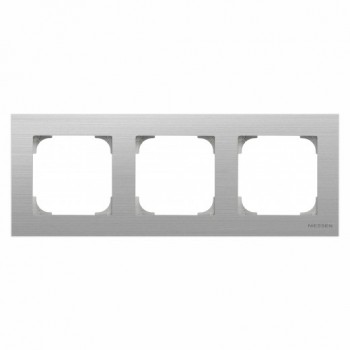 Рамка 3-постовая, нержавеющая сталь ABB Sky 8573 AI фото