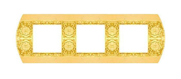 

FD01423OB Рамка Sanremo bright gold 3-постовая гор/верт. Fede, Sanremo FD01423OB