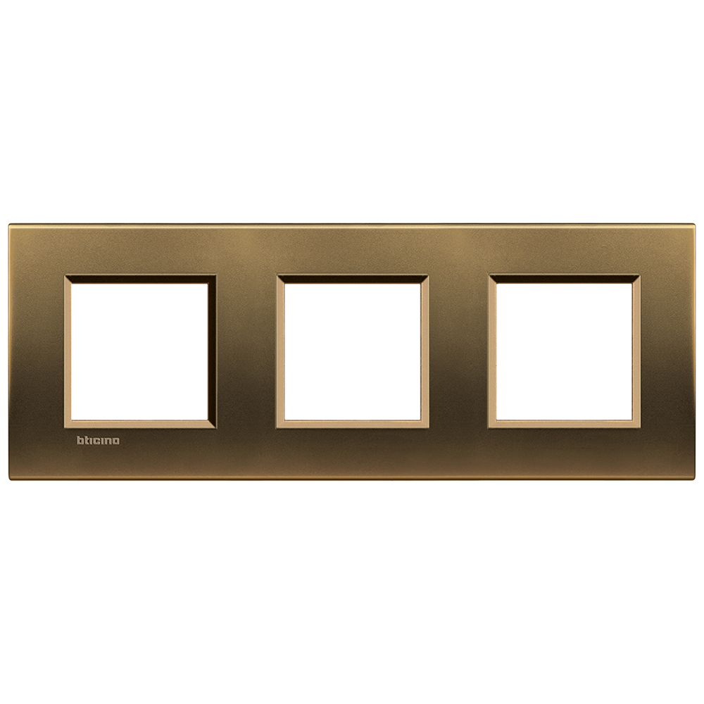 

LNA4802M3BZ Рамка LivingLight Квадрат Бронза 2+2+2 модуля Bticino, LivingLight Квадрат LNA4802M3BZ