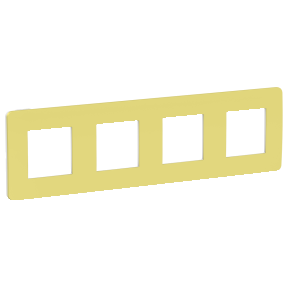 NU280811 Рамка Unica Studio Color Зеленое яблоко / Белый 4-постовая Schneider Electric фото