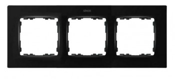 Рамка на 3 поста черный матовый  Simon 82 Concept 8200637-098 фото