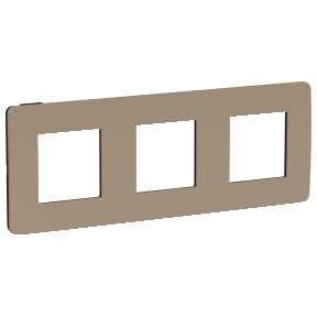 NU280628 Рамка Unica Studio Color Песочный / Антрацит 2-постовая Schneider Electric фото