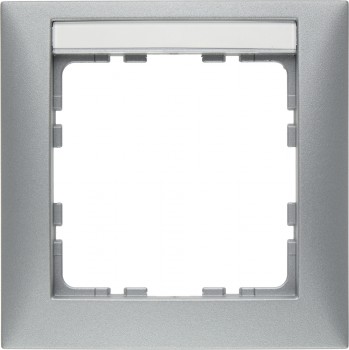 10119959 Рамка с полем для надписей S.1 Алюминий с блеском 1-постовая Berker фото
