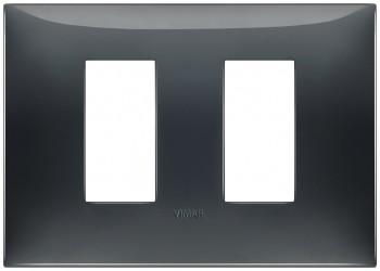 Накладка на 2 модуля по бокам для коробки на 3 модуля, ардезия Vimar Neve Up 09679.03 фото