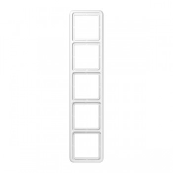 CD585WUWW Рамка CD Ударопрочная Белый 5-постовая Jung фото