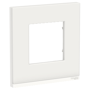 NU600285 Рамка Unica Pure Белое стекло 1-постовая Schneider Electric фото
