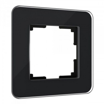 W0012448 Рамка на 1 пост (черный, стекло) Elite Werkel a063819 фото