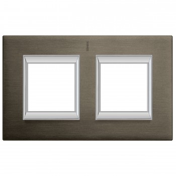 HA4802/2BR Рамка Axolute Квадрат Бронза 2+2 модуля вертикальная Bticino фото