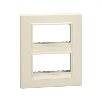 27851-32 Рамка 4 поста. 8 мод., слоновая кость Simon 27 фото