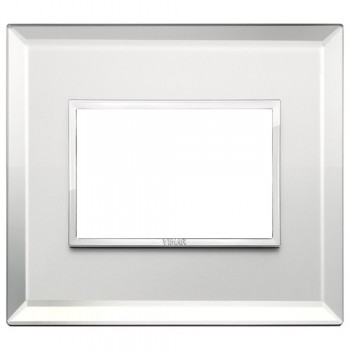 21653.72 Рамка Eikon Evo Серебряный лед 3-модульная Vimar фото