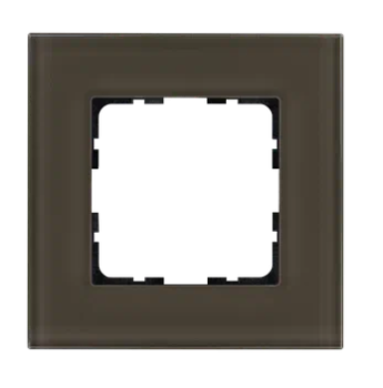 Рамка 1-постовая, стекло  Каперсовый Jasmart G-Glass G1001GT фото