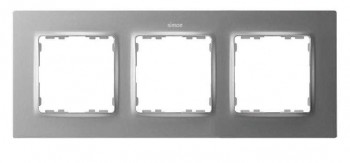 Рамка на 3 поста  холодный алюминий Simon 82 Concept 8200637-093 фото