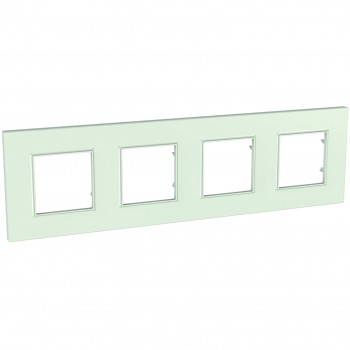 Рамка 4-постовая, матовое стекло Schneider Electric Unica Quadro MGU2.708.17 фото