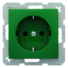 

47431913 Штепсельная розетка SCHUKO цвет: зеленый, матовый S.1/B.1/B.3/B.7 Glas Berker, S.1 47431913