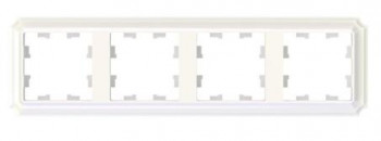 4-постовая рамка, цвет ЖЕМЧУГ Systeme Electric (Schneider Electric) AtlasDesign Antique ATN100404 фото