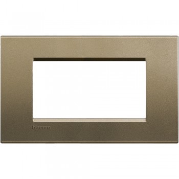 LNA4804SQ Рамка LivingLight Квадрат Коричневый шелк 4 модуля Bticino фото