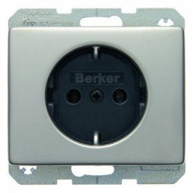 

41140004 Штепсельная розетка SCHUKO цвет: нержавеющая сталь Arsys Berker, Arsys 41140004