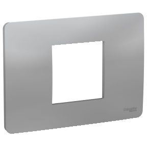 NU210230 Рамка Unica Modular Алюминий 2-модульная-постовая Schneider Electric фото