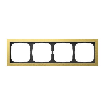 Рамка 4 поста металл золото Systeme Electric Artgallery pure GAL312404 фото